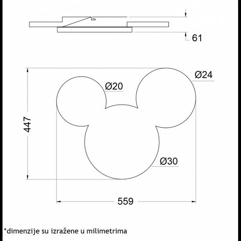 VESTA 371 PLAFONSKA SVETILJKA LED 40W 3000K BRAON