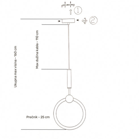 VESTA VISILICA LED 16W 3000K MESING