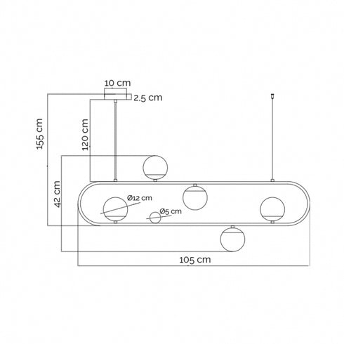 VESTA 554 VISILICA 5*G9 MESING