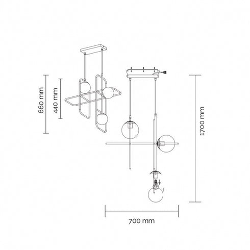 VESTA VISILICA 3*G9 MESING