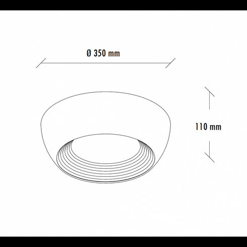 VESTA 624 PLAFONSKA SVETILJKA 24W 3000K CRNA/ZLATO