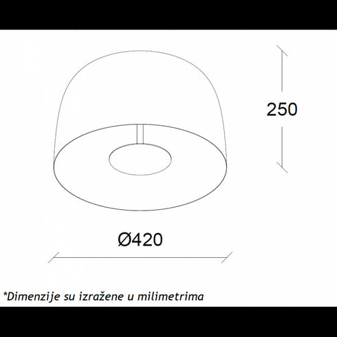 VESTA 630 PLAFONSKA SVETILJKA 20W 3000K CRVENA
