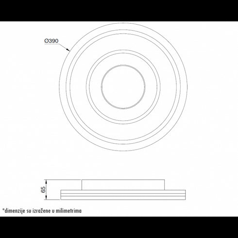 VESTA 645 PLAFONSKA SVETILJKA 30W 3000/4000/6000K