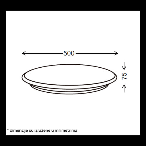 VESTA 663 LED PLAFONJERA 24W/48W CCT