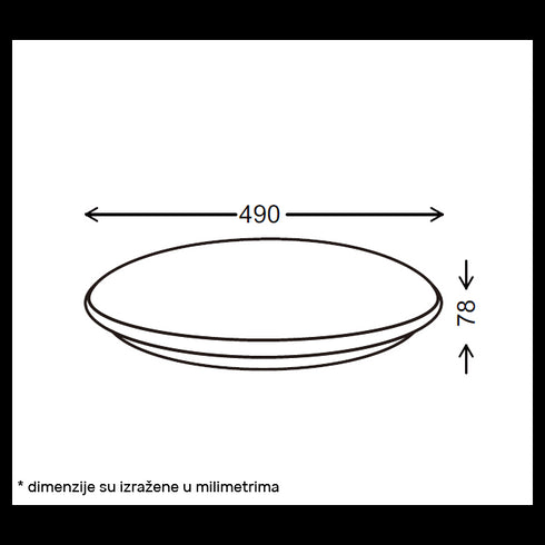VESTA 664 LED PLAFONJERA 24W/48W CCT