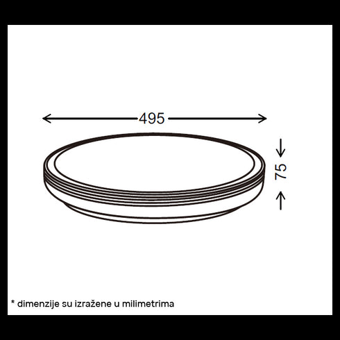 VESTA 667 LED PLAFONJERA 24W/48W CCT