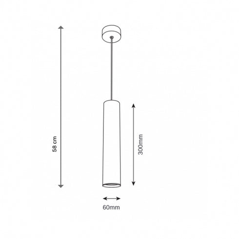 VISILICA JM-17432 CRNA GU10