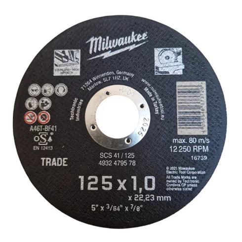 Rezna ploca za metal 125x1.0x22.23mm 4932479578 Milwaukee