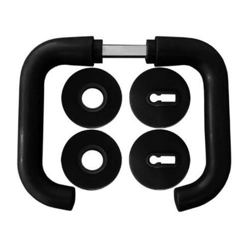 Kvaka sa rozetom za ključ garnitura Drina PVC crna Bane