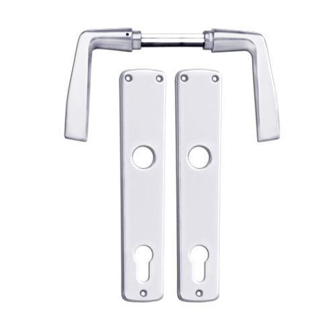 Kvaka sa štitom za cilindar garnitura Modern Srebrna Bane