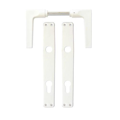 Kvaka sa štitom za cilindar PVC bela Bane