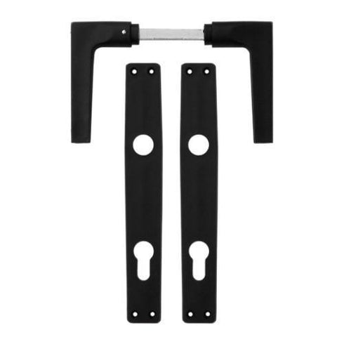 Kvaka sa štitom za cilindar PVC crna Bane