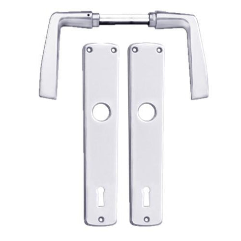 Kvaka sa štitom za ključ garnitura Modern Srebrna Bane