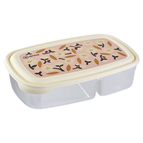 Plastična posuda za čuvanje hrane sa pregradom Stilo Deco 0.9L + 0.5L DRINA