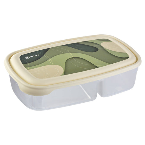 Plastična posuda za čuvanje hrane sa pregradom Stilo Deco 0.9L + 0.5L DRINA